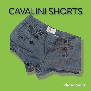 CAVALINI DENIM JEAN SHORTS BUTTON